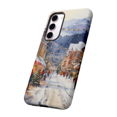 Bustling Victorian Christmas Market - Impact Resistant Phone Case